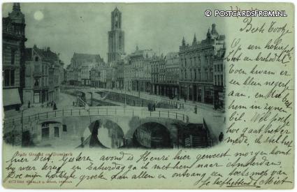 ansichtkaart: Utrecht, Oude Gracht en Domkerk