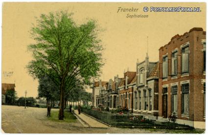 Franeker, Sophialaan ansichtkaart: Franeker, Sophialaan