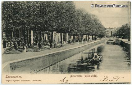Leeuwarden, Nieuwestad. Stille zijde ansichtkaart: Leeuwarden, Nieuwestad. Stille zijde
