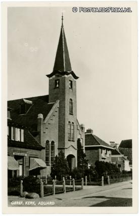 ansichtkaart: Aduard, Geref. Kerk