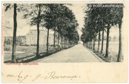 Appingedam, Stationsweg ansichtkaart: Appingedam, Stationsweg