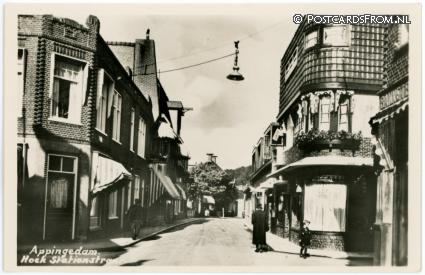 Appingedam, Hoek Stationstraat ansichtkaart: Appingedam, Hoek Stationstraat