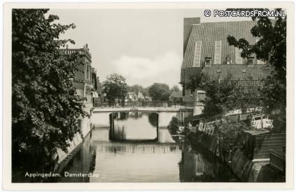 Appingedam, Damsterdiep ansichtkaart: Appingedam, Damsterdiep