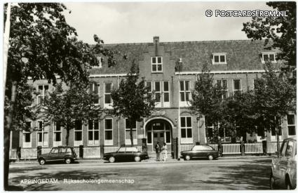 ansichtkaart: Appingedam, Rijksscholengemeenschap