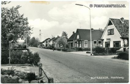 ansichtkaart: Boerakker, Hoofdweg