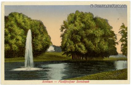 ansichtkaart: Arnhem, Fontijnvijver Sonsbeek
