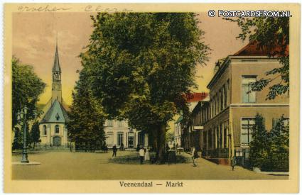 ansichtkaart: Veenendaal, Markt