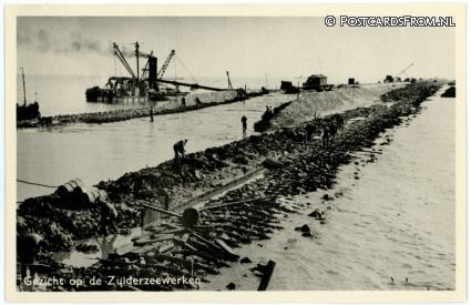 ansichtkaart: --, Gezicht op de Zuiderzeewerken