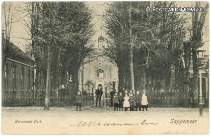 ansichtkaart: Sappemeer, Hervormde Kerk