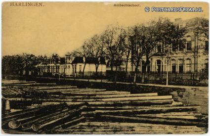 Harlingen, Ambachtschool ansichtkaart: Harlingen, Ambachtschool