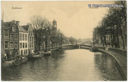ansichtkaart: Dokkum, Kleindiep