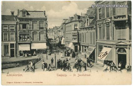 ansichtkaart: Leeuwarden, Tonjepijp - St. Jacobstraat