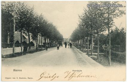 Haren GN, Noordzijde ansichtkaart: Haren GN, Noordzijde