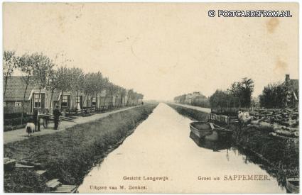 ansichtkaart: Sappemeer, Gezicht Langewijk