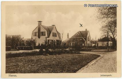 Haren GN, Julianapark ansichtkaart: Haren GN, Julianapark