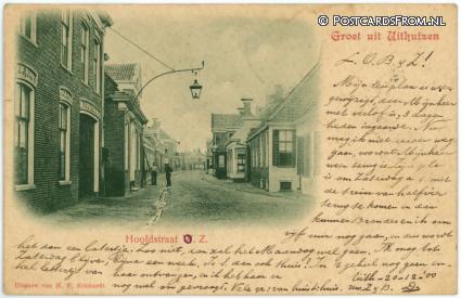 Uithuizen, Hoofdstraat W.Z. ansichtkaart: Uithuizen, Hoofdstraat W.Z.