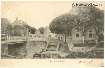 ansichtkaart: Aduard, Groet uit