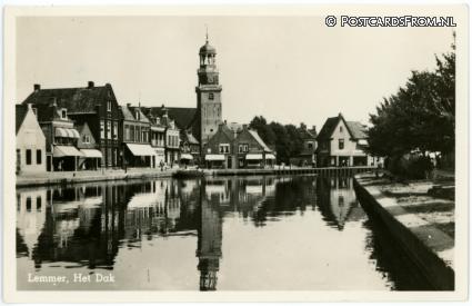 ansichtkaart: Lemmer, Het Dok