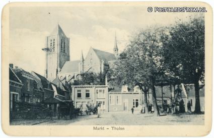 ansichtkaart: Tholen, Markt
