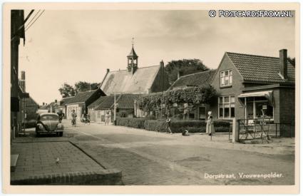 ansichtkaart: Vrouwenpolder, Dorpstraat