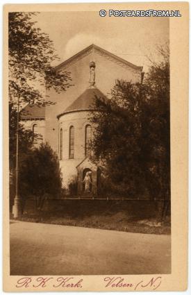 ansichtkaart: Velsen-Noord, R.K. Kerk