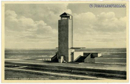 --, Monument Afsluitdijk Holland-Friesland ansichtkaart: --, Monument Afsluitdijk Holland-Friesland