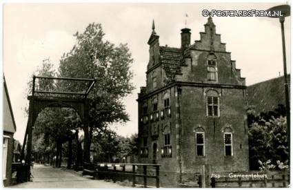 Jisp, Gemeentehuis ansichtkaart: Jisp, Gemeentehuis