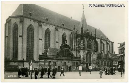 ansichtkaart: Zwolle, Grote of St. Michaels Kerk