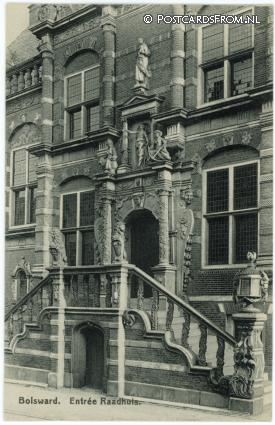 Bolsward, Entree Raadhuis ansichtkaart: Bolsward, Entree Raadhuis
