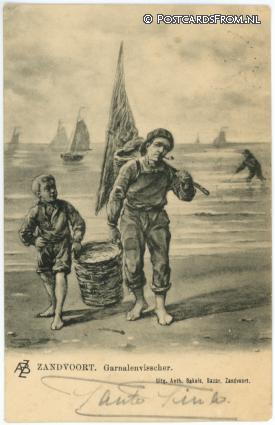 ansichtkaart: Zandvoort, Garnalenvisscher