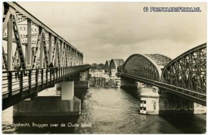 ansichtkaart: Dordrecht, Bruggen over de Oude Maas