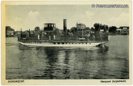 ansichtkaart: Dordrecht, Veerpont Zwijndrecht