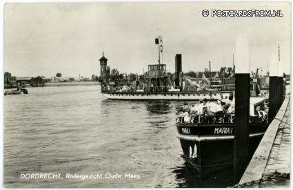 ansichtkaart: Dordrecht, Riviergezicht Oude Maas