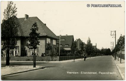 ansichtkaart: Papendrecht, Veerdam - Eilandstraat