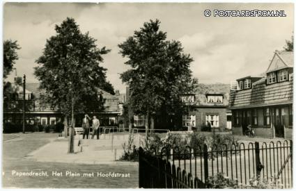 ansichtkaart: Papendrecht, Het Plein met Hoofdstraat