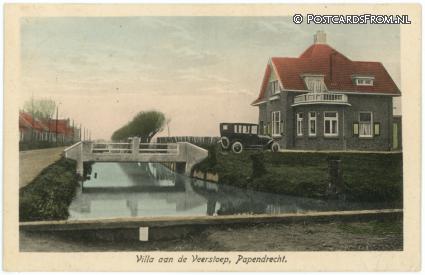 ansichtkaart: Papendrecht, Villa aan de Veerstoep