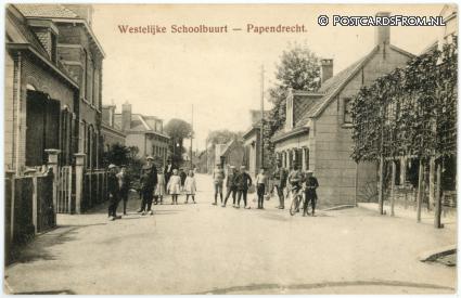 ansichtkaart: Papendrecht, Westelijke Schoolbuurt