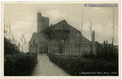 Papendrecht, Ned. Herv. Kerk ansichtkaart: Papendrecht, Ned. Herv. Kerk