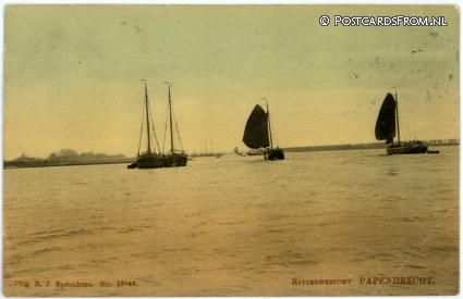 ansichtkaart: Papendrecht, Riviergezicht