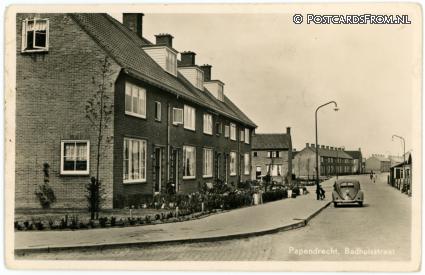 ansichtkaart: Papendrecht, Badhuisstraat