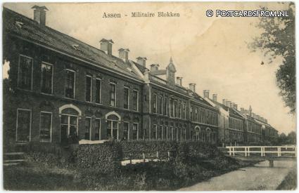 ansichtkaart: Assen, Militaire Blokken