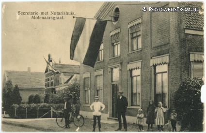 Molenaarsgraaf, Secretarie met Notarishuis ansichtkaart: Molenaarsgraaf, Secretarie met Notarishuis