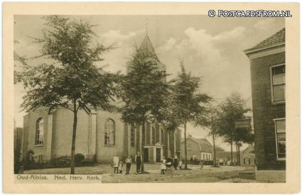 ansichtkaart: Oud-Alblas, Ned. Herv. Kerk