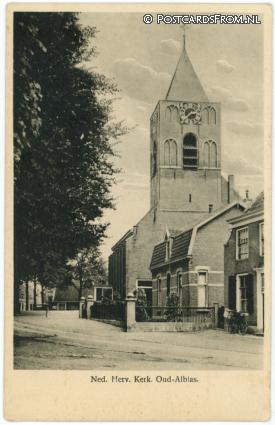 Oud-Alblas, Ned. Herv. Kerk ansichtkaart: Oud-Alblas, Ned. Herv. Kerk