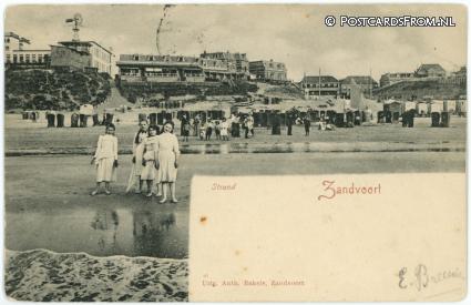ansichtkaart: Zandvoort, Strand
