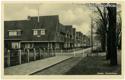 Sneek, Kerkhoflaan ansichtkaart: Sneek, Kerkhoflaan