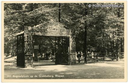 Rhenen, Mil. Begraafplaats op de Grebbeberg ansichtkaart: Rhenen, Mil. Begraafplaats op de Grebbeberg