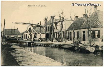 ansichtkaart: Makkum FR, Groet uit