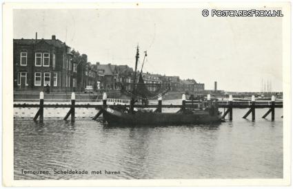 Terneuzen, Scheldekade met haven ansichtkaart: Terneuzen, Scheldekade met haven