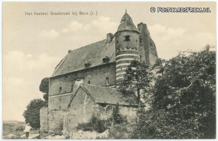 ansichtkaart: Born, Het Kasteel Grasbroek